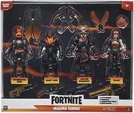 FORTNITE FNT1157 Molten Legends (Squad Mode) -Four 4-inch Articulated Figures with Weapons, Harvesting Tools, and Back Bling