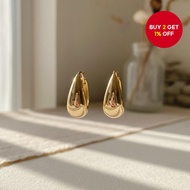 UP9.ACC VMI Style Korean Wide Base Gold Droplet Round Women's Earrings KT540 Cute Design  UP9.ACC VM