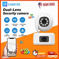 CAM720 Dual Lens WiFi CCTV Cameras Dual Live View Screen Full Color Night Vision Two-Way Audio Remot