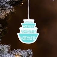 [AM] Vintage Christmas Ornaments Set Colorful Christmas Tree Charms Vintage Stack Bowl Christmas Orn