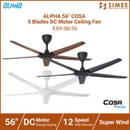 ALPHA FAN CEILING FAN 5 BLADES DC MOTOR (56") EX9-5B/56
