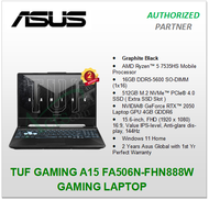 Asus TUF Gaming A15 FA506N-FHN888W 15.6'' FHD 144Hz Gaming Laptop ( Ryzen 5 7535HS, 16GB, 512GB SSD, RTX2050 4GB, W11 )