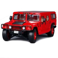 悍馬 Hummer H1 4-door wagon 紅色 HM36858 1:18 合金車 預購 阿米格Amigo
