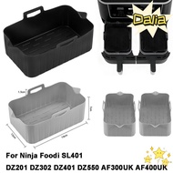 DALIA Air Fryer Basket, Silicone Rectangle Air Fryer Baking Tray, Reusable Rectangle Basket Containe