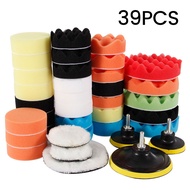 39 PcsSet Car Polishing Sponge Pad Kit Odomy Foam Pads Buffer Kit Polishing Machine Wax Pads for Removes Scratches  New