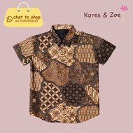 Children's Batik - Baobab Shirt Regular Fit - Sekar Jagat - Brown - 8