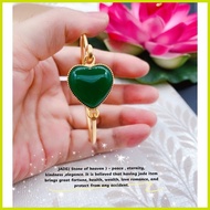 ◭ ℗ ☫ ❥ lucky charm jade stone and Thailand gold bangle for women (BBE)