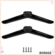 BORAG TV Stand Base Mount, Black Universal TV Base Stand Legs,  With Screws TV Stand Leg Base Bracke