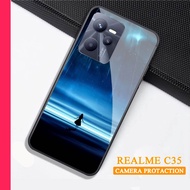 Softcase Glass Kaca REALME C35 - Casing hp REALME C35 [ S38 ].