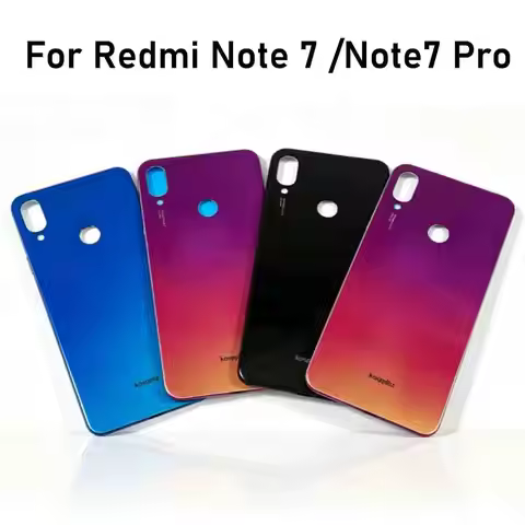 Back Glass For Redmi Note 7 Battery Back Cover Phone Back Battery Housing Rear Door Phone For Redmi 