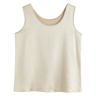 Áo Vest Lụa Cổ Tròn Linko Dành Cho Nữ Áo Khoác Ngoài Màu Trơn Áo Lót Trong Thường Ngày Áo Sơ Mi Sati