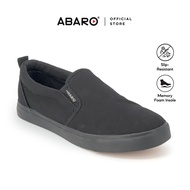 ABARO Black School Shoes ABARO 7295MF Canvas Memory Foam Secondary Unisex