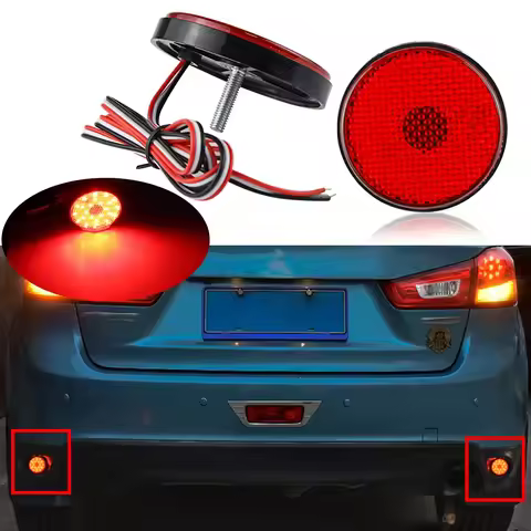 2Pcs LED Rear Bumper Reflector Tail Light Brake Lamp For Toyota Sequoia 08-2013,Highlander 2008-2010