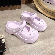 Dép Cross Nữ Búp Bê Đế Độn 3cm Dép Sục Cute Dáng Đẹp[ Tự Chọn Sticker] Size 36-41 4Seasons Shoe .Sto