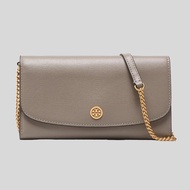 TORY BURCH ROBINSON Chain Wallet Gray Heron 137152