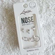 Lovisa Nose Piercing Body Jewelry Surgical Steel Set of 6 | Subang Hidung 鼻环