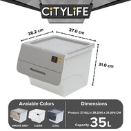 Citylife 35L Multi-Purpose Front Opening Stackable Storage Box