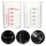 2 Pcs Measuring Cup Espresso Shot Clear Glass Coffee Mugs Plastic Terrarium
