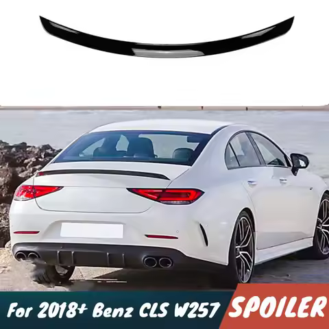 For 2018+ Benz CLS W257 CLS260 CLS300 CLS350 AMG ABS Plastic Car Rear Trunk Lid Spoiler Wings Exteri