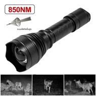 อินฟราเรด IR 850nm/940nm Night Vision ไฟฉาย LED ยุทธวิธีซูมไฟฉายกันน้ําแบตเตอรี่โคมไฟล่าสัตว์ Scout