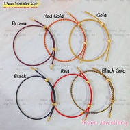 🇲🇾1.5mm Double Adjust Waterproof Steel Wire Rope Bracelet