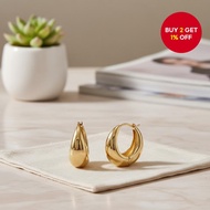 UP9.ACC VMI Mode Wide Base Gold Teardrop Round Women's Super Cute Earrings KT540