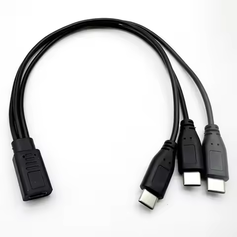 1pc USB C Splitter Charge Cable USB Type C Female to 3 X USB Type C Male Extension Charging Cable 3 