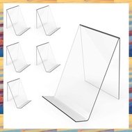 (ZWNA) 6 Pack Acrylic Book Stand Clear Book Display Easel Acrylic Book Stand Holder for Displaying C