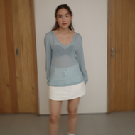 AMIS-AM2422 Wool Knit T shirt