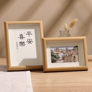 [48H Shipping] Wooden hollow three-dimensional photo frame stand5Inch7Photo frame6Wall Hanging8Glass