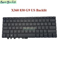 830G9 US English Backlit Keyboard for HP EliteBook X360 830 G9 835 G9 13" Mylar 2-in-1 Laptop Keyboa