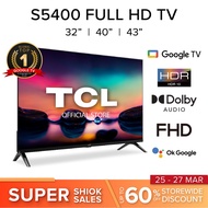TCL S5400 Google TV 32 inch | Full HD TV | Smart TV | HDR 10 | Dolby Audio | Metallic Bezel-less | 1.5G RAM + 16G ROM