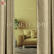 【SM CURTAIN】 HONEYCOMB 290CM CURTAIN FREE HEIGHT CUSTOMIZATION HOOK & EYELET WINDOW & SLIDING DOOR