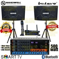 Paket karaoke Hardwell 10 inch Sound system rumah indoor outdoor + power ampli Betavo zx9500b New Ge