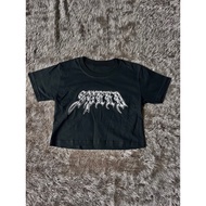 Speed hc- "LOGO BLACK" crop top