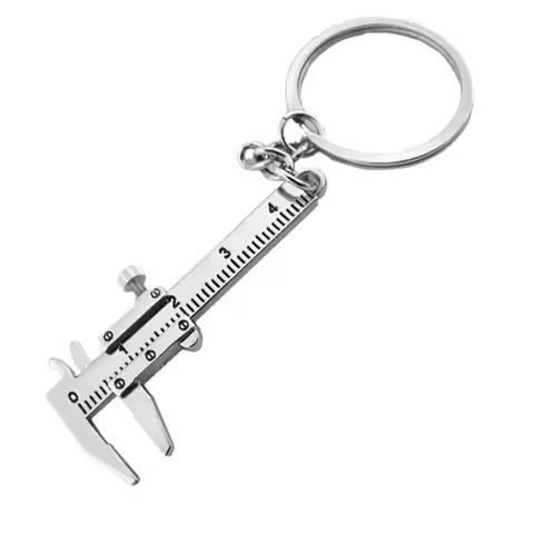 Mini vernier caliper bolso chaveiro ornamentos pequeno 3d móvel precisão medida ferramenta acessório