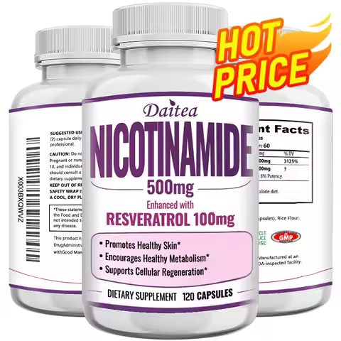 Niacinamide Vitamin B3 Capsules - Supports Brain Function and Heart Health, Boosts Energy Production