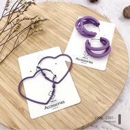SMILE - Purple Acrylic Earrings - P2296/2301