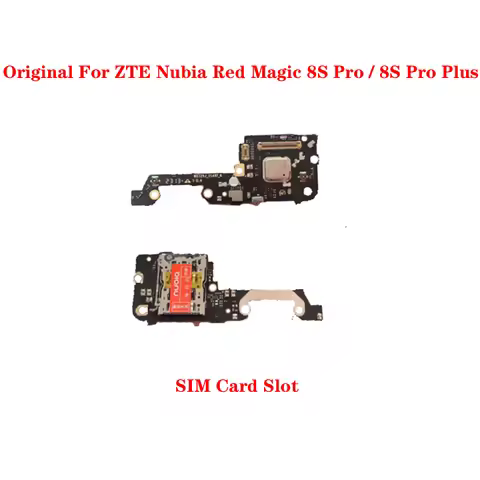Original For ZTE Nubia Red Magic 8S Pro 8SPro+ NX729J SIM Card Slot Mic Output Antenna Socket Board 