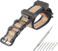 WRISTARMOR 16mm Adapters and HD Conversion RAF Nylon Watch Strap Kit Replacement for GShock DW-5600 