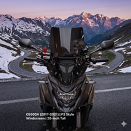 Cb500x Decorative Windshield (2017-2021) 20 Inches High Drilled Type P2 Style Cb500x (2017-2021) P2 