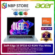 Acer Swift Edge 16 SFE16-42-R1NV 16'' 4K UHD OLED Laptop White ( Ryzen 7 7735U, 16GB, 512GB SSD, ATI