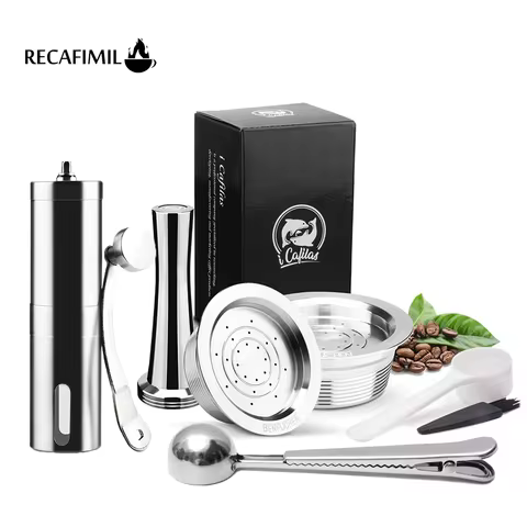 Recafimil Reusable Coffee Capsules for Lavazza A Modo Mio Stainless Steel Coffee Pod Filters for Mio