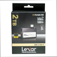 Lexar SL400 Professional Go Portable SSD 2TB (Black) LSL400X002T, USB-C 3.2 Gen 2