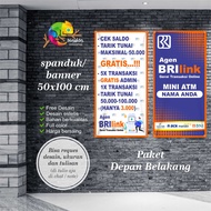 Size 50x100 Plang Spanduk Banner Brilink