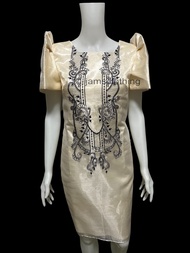 Modern Filipiniana Barong Dress Quality Embroidered Black Edition by Jamsclothing
