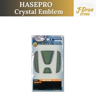 HASEPRO Crystal Emblem for Honda Fit GE6/7/8/9 - Rear Crystal Black Badge - Premium Car Accessory