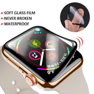 เคสใส For Apple Watch Series Se2 8 7 6 5 4 3 S7 S8 38MM 42MM 40MM 44MM 45MM Smart IWatch Clear เคสกันกระแทก TPU Full Screen Half Protector Cover