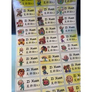 60pcs  Cocomelon Custom Waterproof Name Labels-School,Daycare,Envelope Seal,Sippy Cup,Lunch Box stic