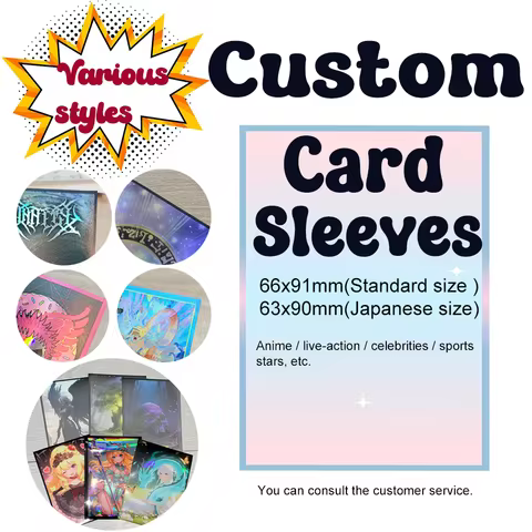 50/60/70 PCS Customized Card Sleeves - Anime/Games/Real People/Stars/Stars and More DIY Cards Protec